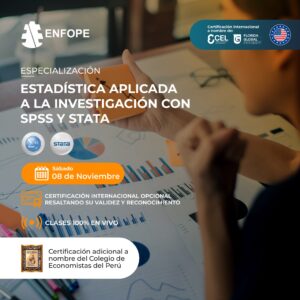 ESPECIALIZACIÓN EN ESTADÍSTICA AVANZADA PARA LA INVESTIGACIÓN CON SPSS Y STATA