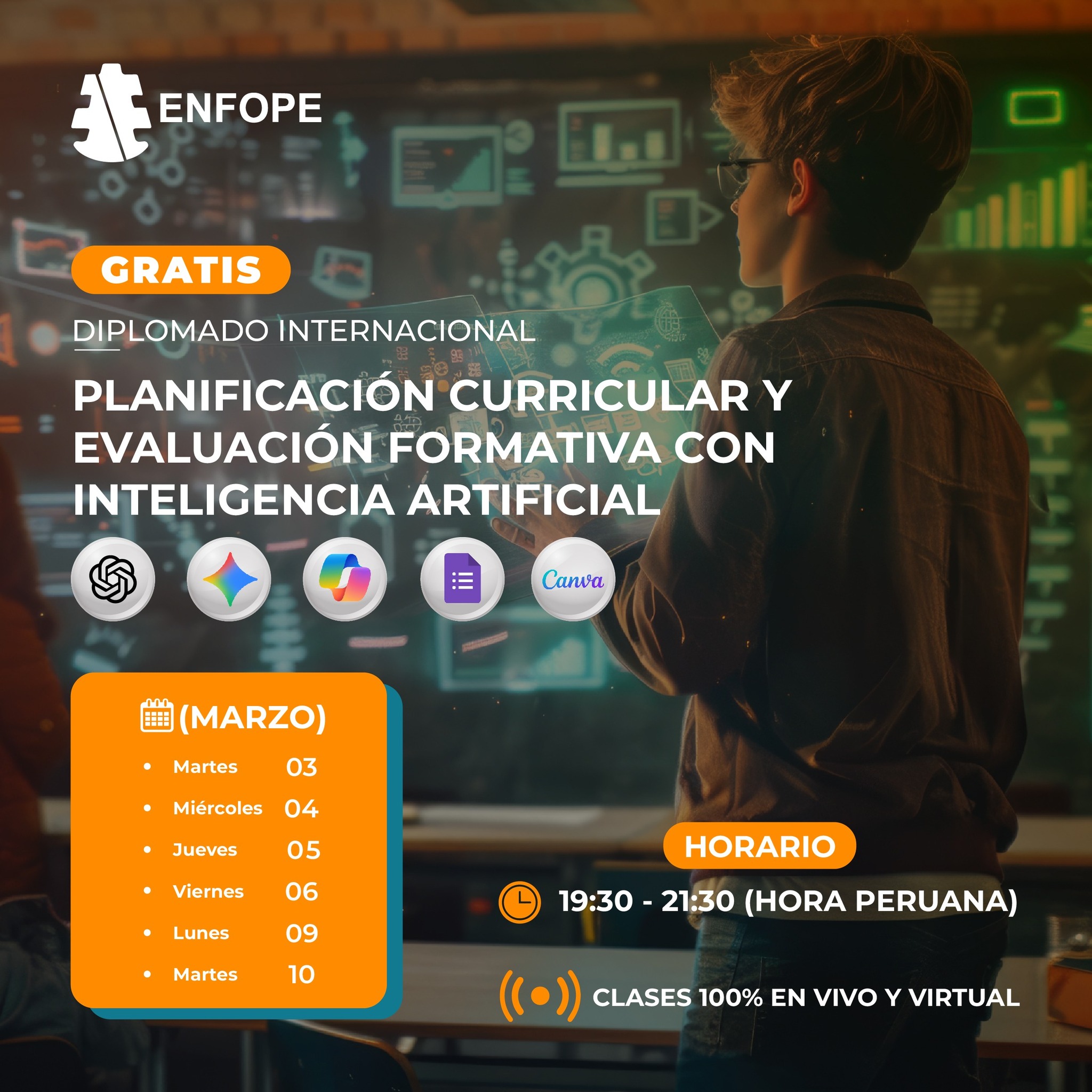 DIPLOMADO INTERNACIONAL EN PLANIFICACIÓN CURRICULAR Y EVALUACIÓN FORMATIVA CON INTELIGENCIA ARTIFICIAL