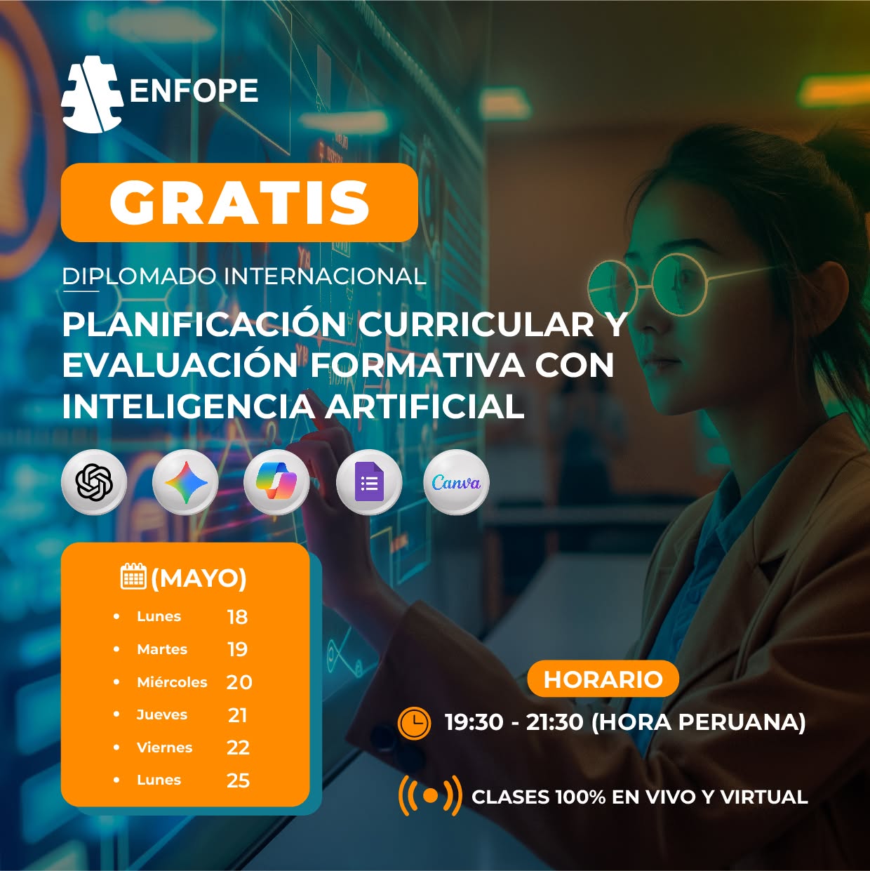 DIPLOMADO INTERNACIONAL EN PLANIFICACIÓN CURRICULAR Y EVALUACIÓN FORMATIVA CON INTELIGENCIA ARTIFICIAL